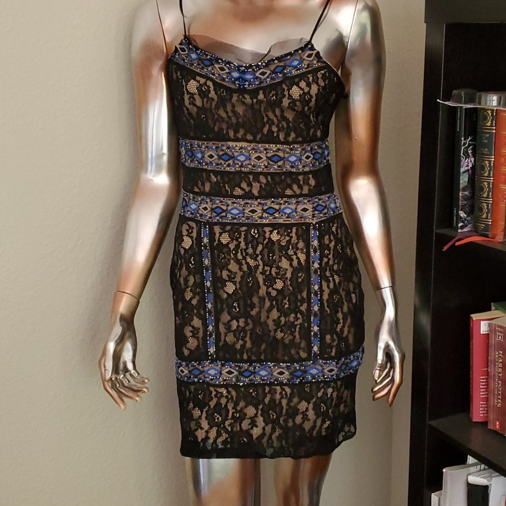 Guess black lace dress